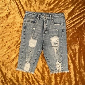 Ripped Jean Shorts